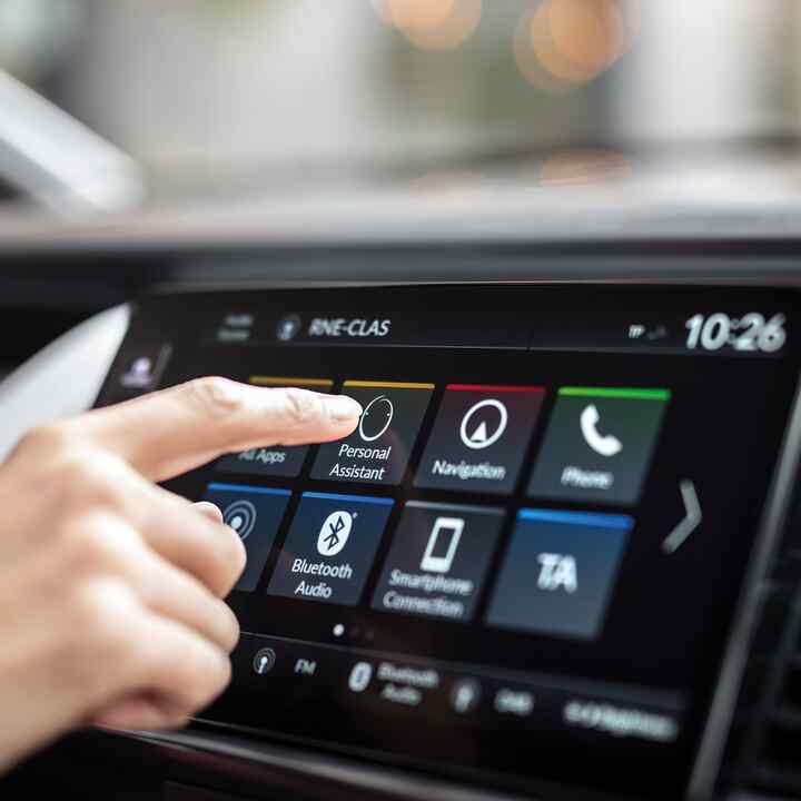 Detailný záber na prístrojový panel osobného asistenta Honda