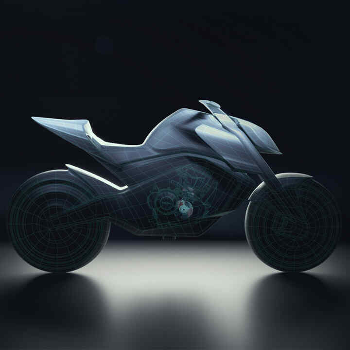 Pohľad zboku na skicu modelu Honda Hornet Concept.