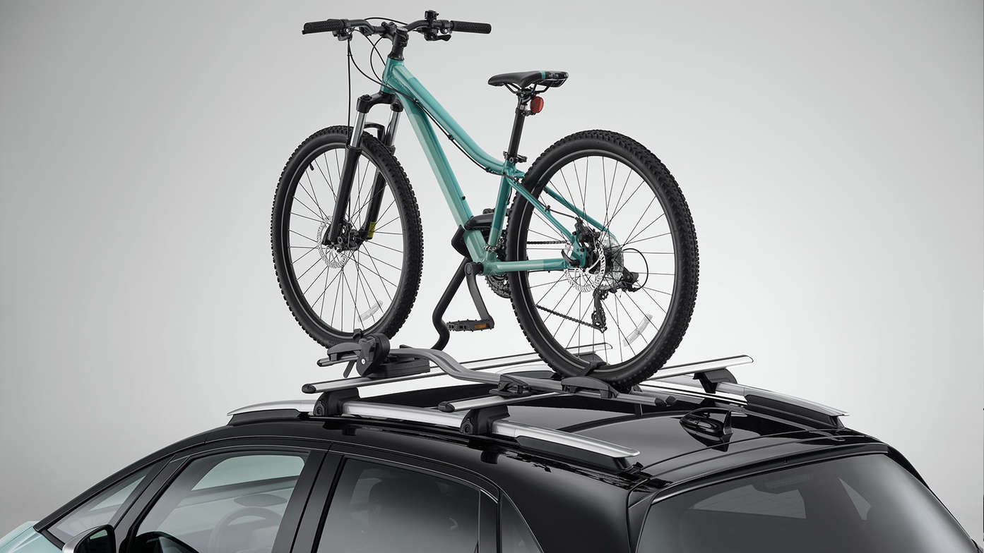 Detailní záber na nosič bicyklov pre model Honda Jazz Hybrid